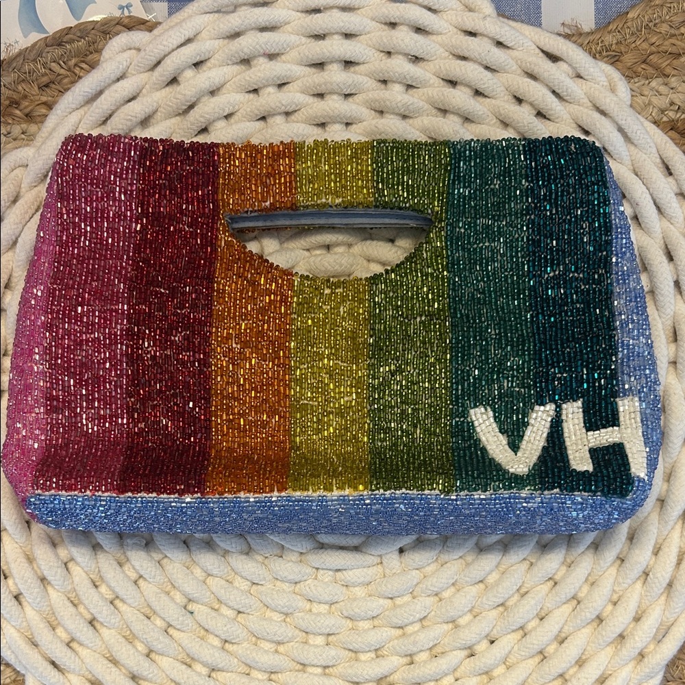 NEW IN BAG TIANA NY Beaded Clutch WITH “VH”